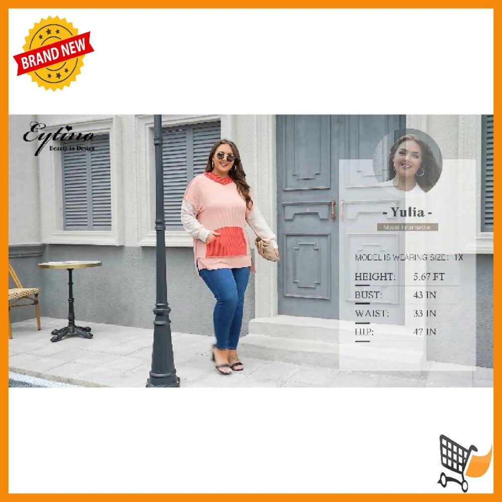 Plus Size Half Zip Pullover Sweatshirt Women's Th… - image 8